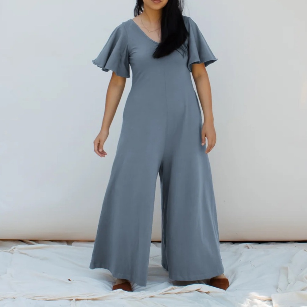 Mien Studios Villa Flutter Sleeve Jumpsuit